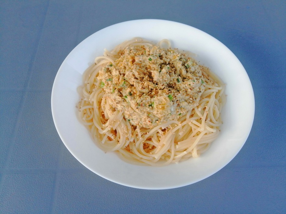 Dinkelspaghetti mit Sesampaste