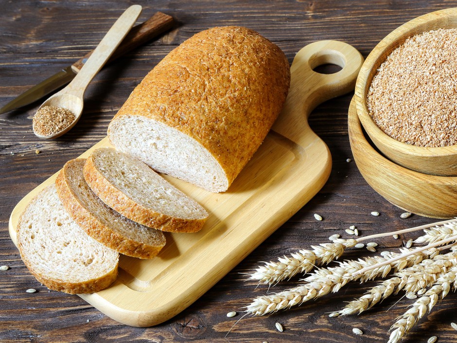 Vollkornbrot mit Weizenkleie