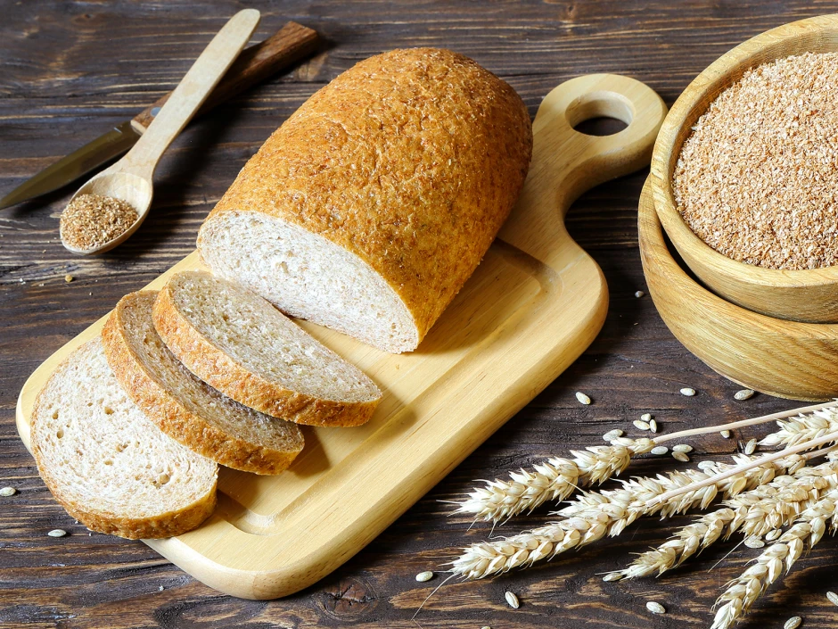 Vollkornbrot mit Weizenkleie