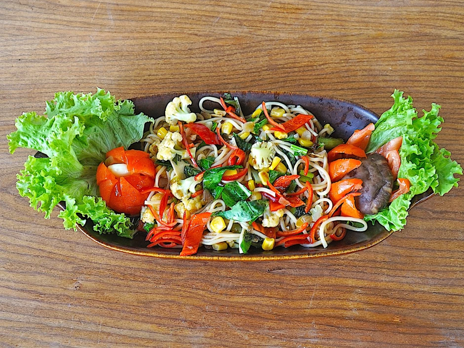 Gebratene Nudeln mit Cap Cay