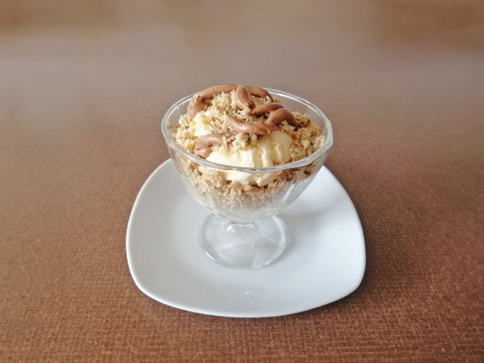 Maroni-Eis-Dessert