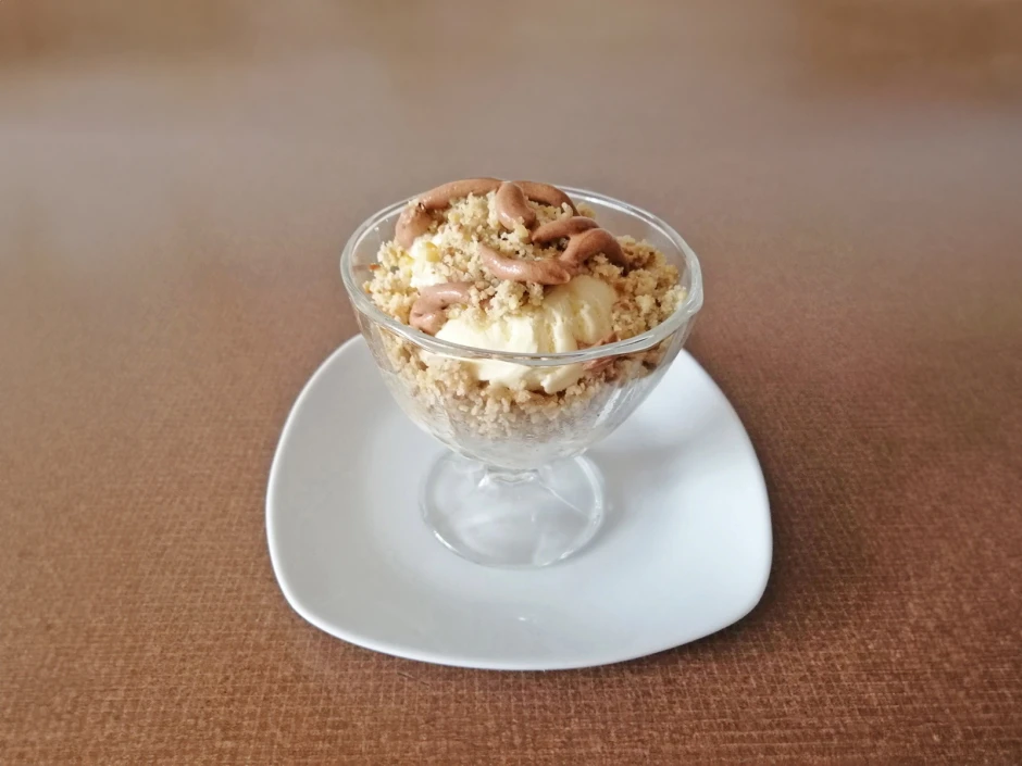 Maroni-Eis-Dessert