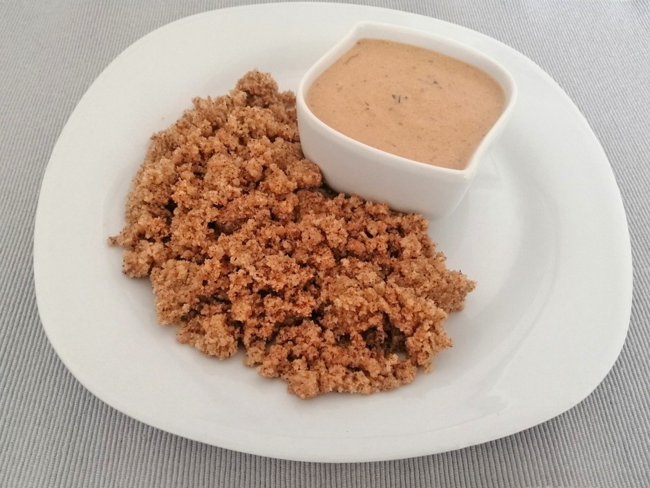 Dinkelgrießsterz mit Zwetschkenmus