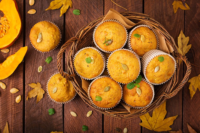 Kürbis-Apfel-Muffins