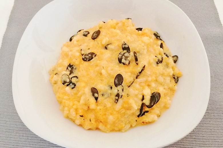 Muskatkürbis-Milchreis
