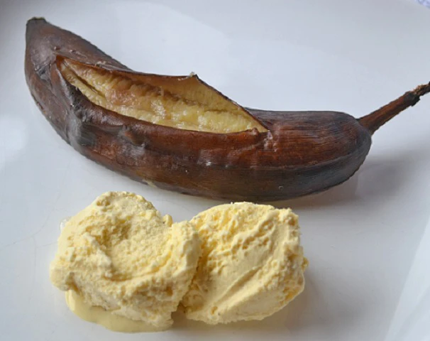 Vanille Grillbananen mit Vanilleeis
