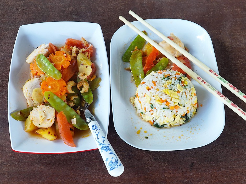 Surimi-Cap Cay mit Mandarinreis