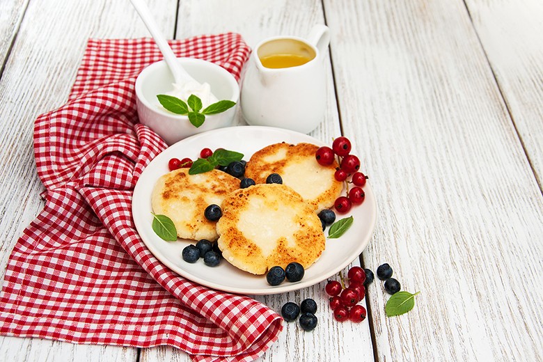Pancakes mit Cottage-Cheese