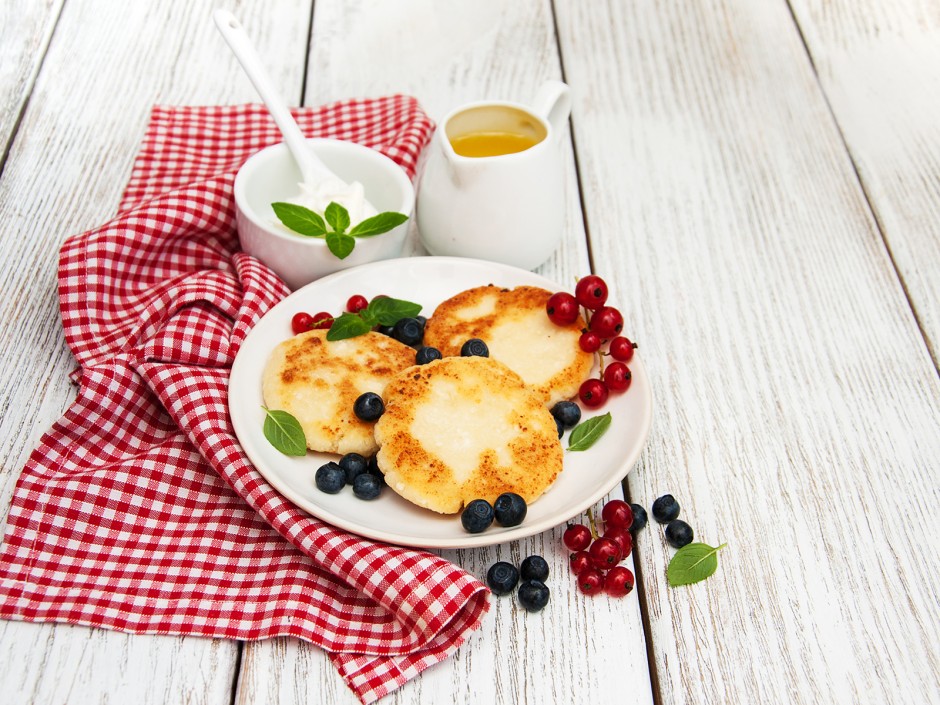 Pancakes mit Cottage-Cheese