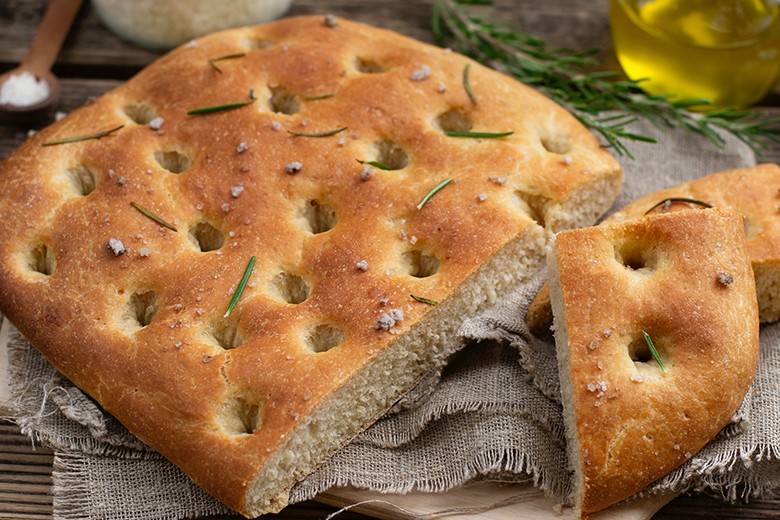 Focaccia aus Emmermehl