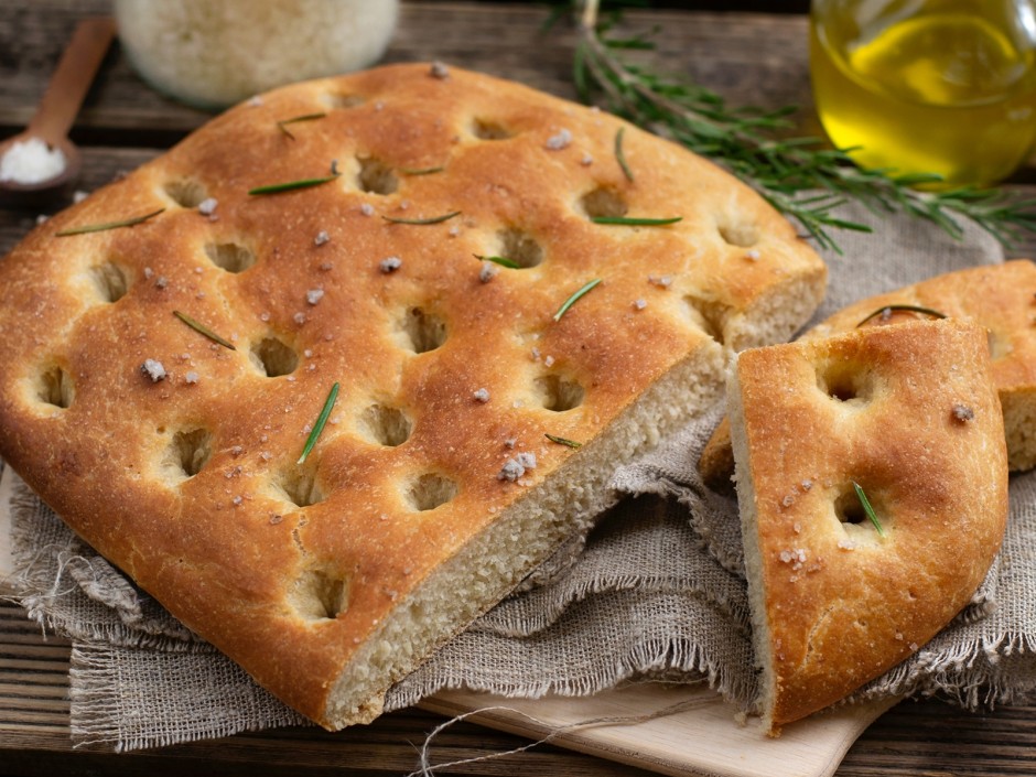 Focaccia aus Emmermehl