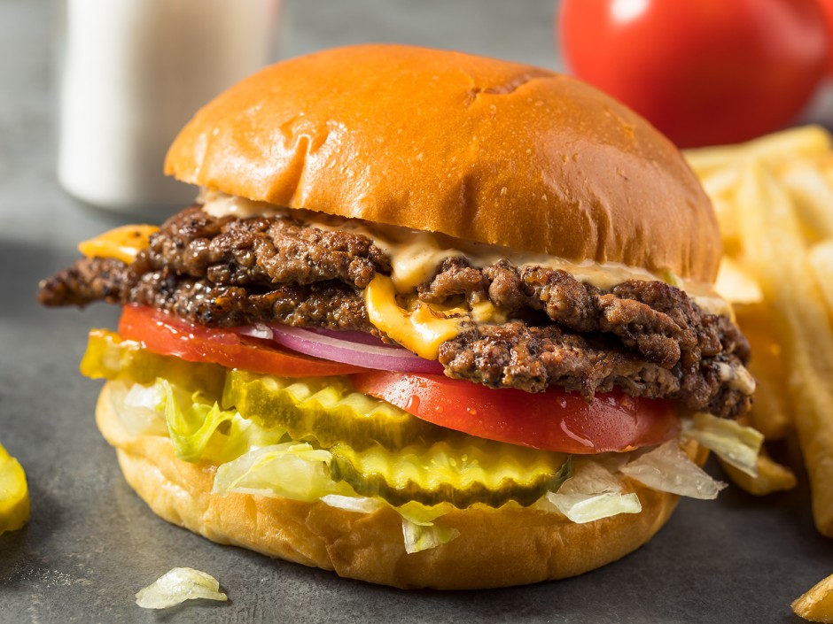 Double Smashed Cheese Burger