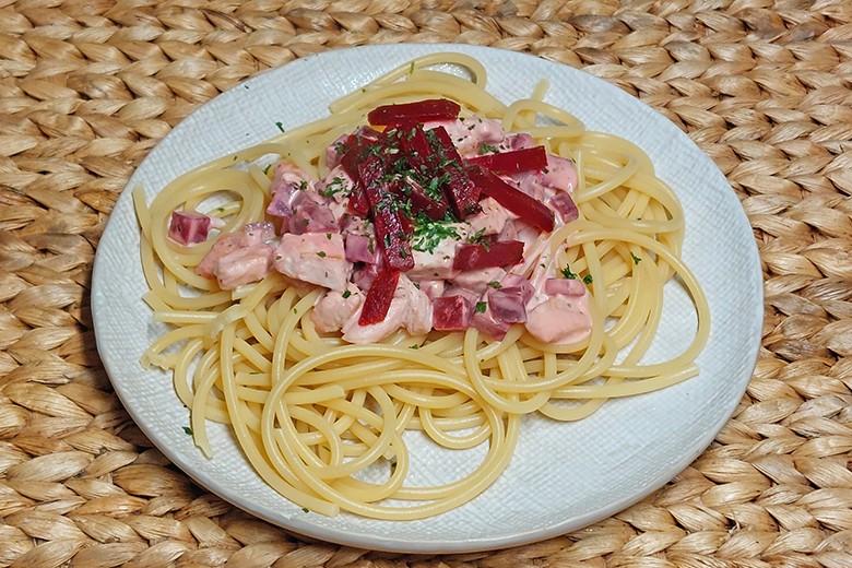 Bucatini mit Roten Rüben