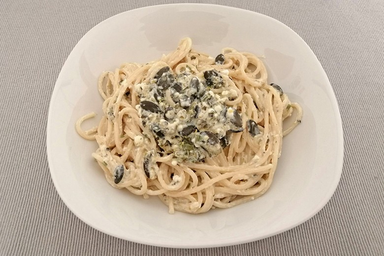 Kürbiskern-Spaghetti