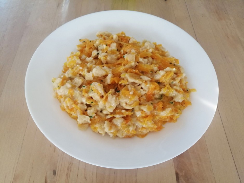 Kürbisspätzle