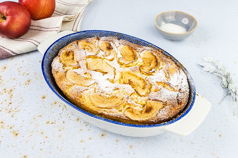 Grießauflauf mit Apfel