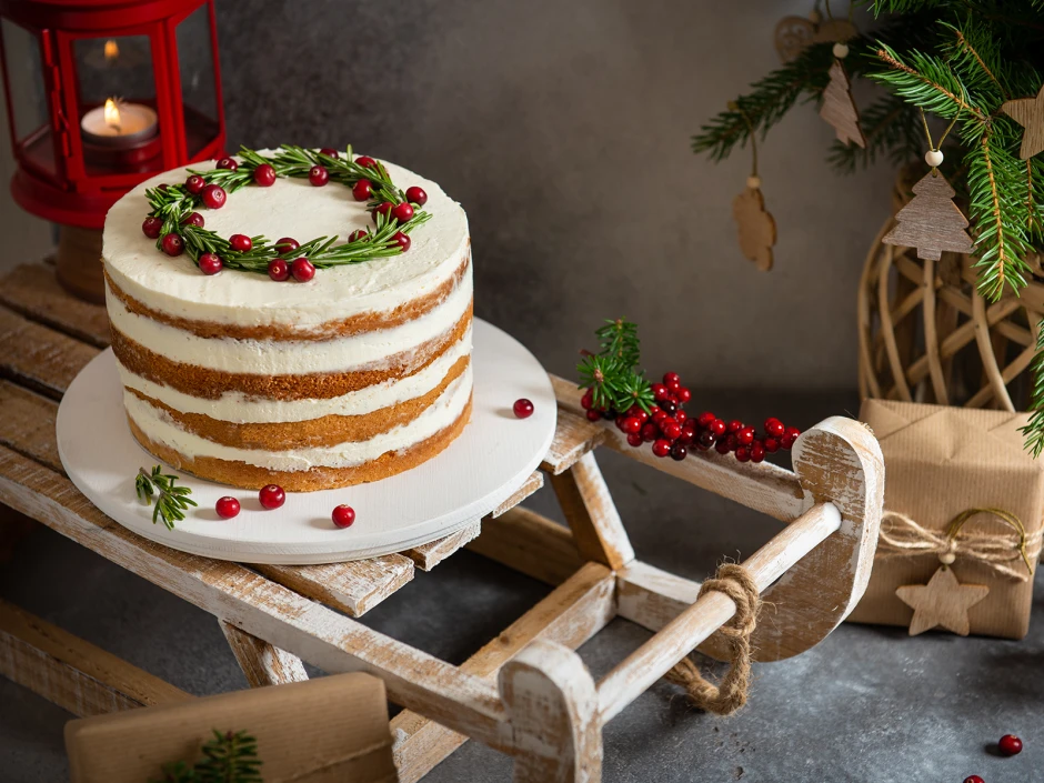 Naked Cake Weihnachtstorte