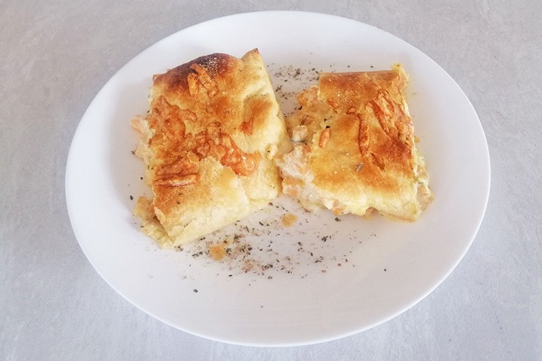 Kürbisstrudel mit Dinkelblätterteig