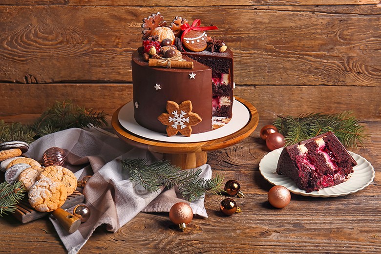 Weihnachtstorte Schwarzwälder Kirsch