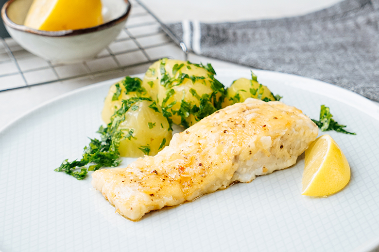 Gebratenes Kabeljaufilet