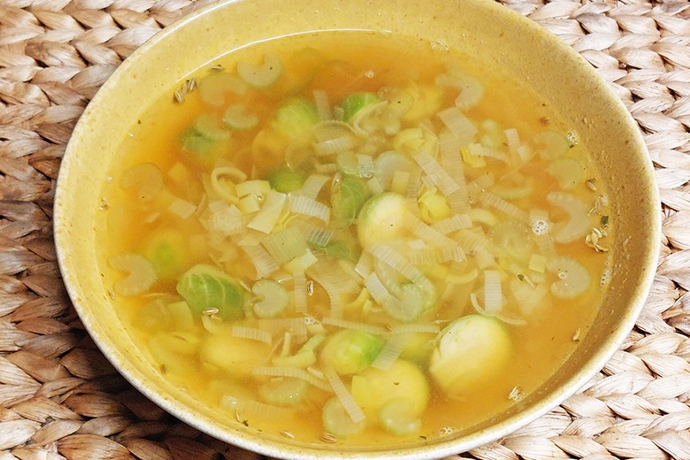 Lauch-Kohlsprossensuppe