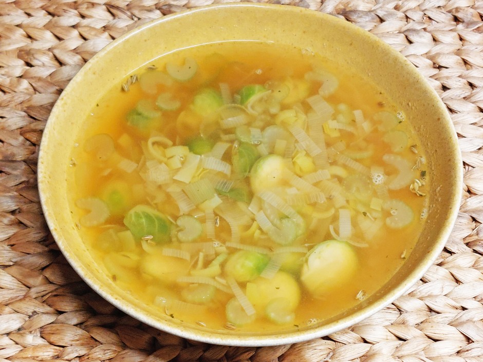 Lauch-Kohlsprossensuppe