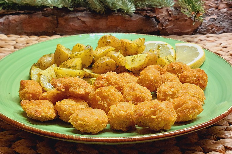 Puten-Nuggets mit Panko-Paniermehl