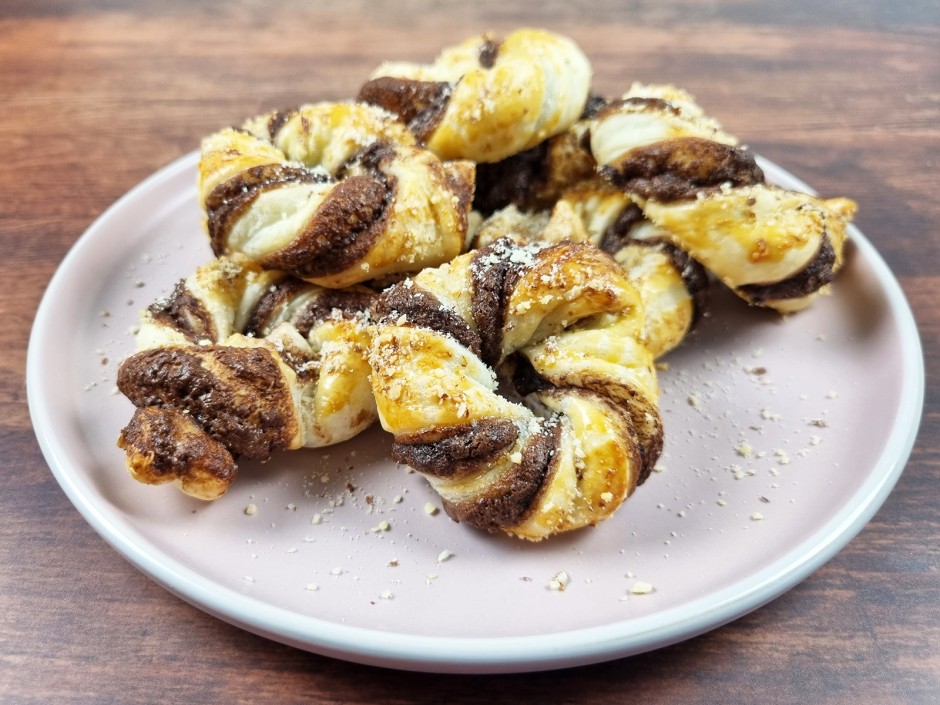 Schoko-Blätterteig-Ringe