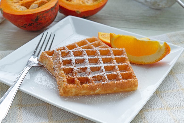 Kürbis-Orangen-Waffeln