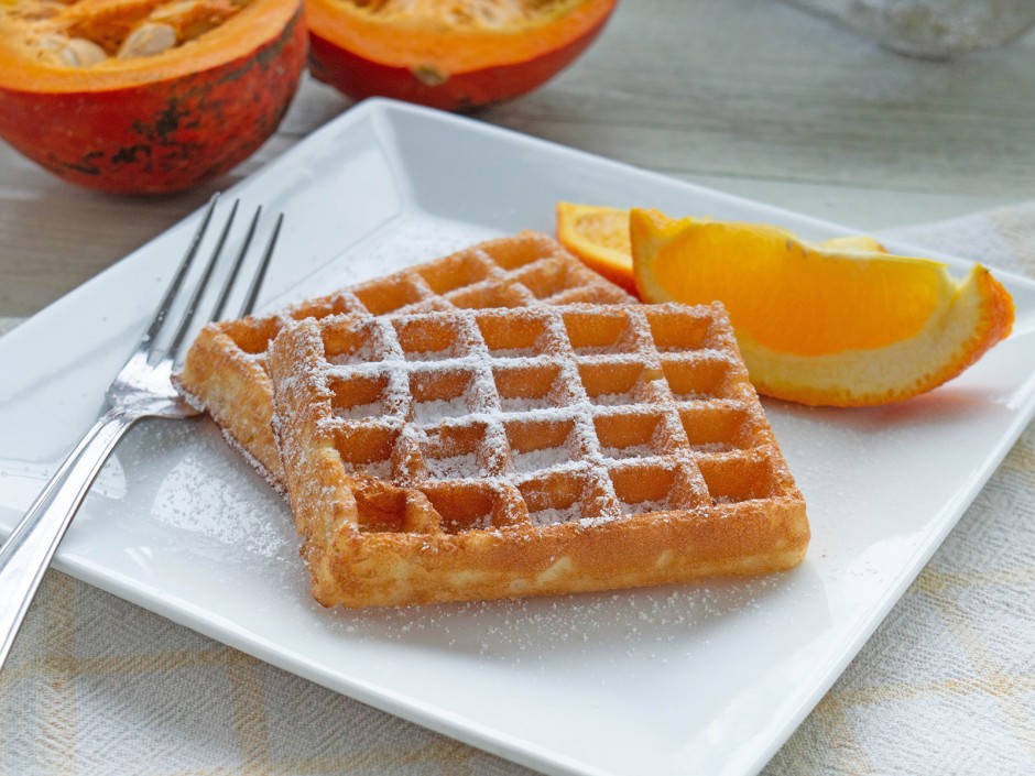 Kürbis-Orangen-Waffeln