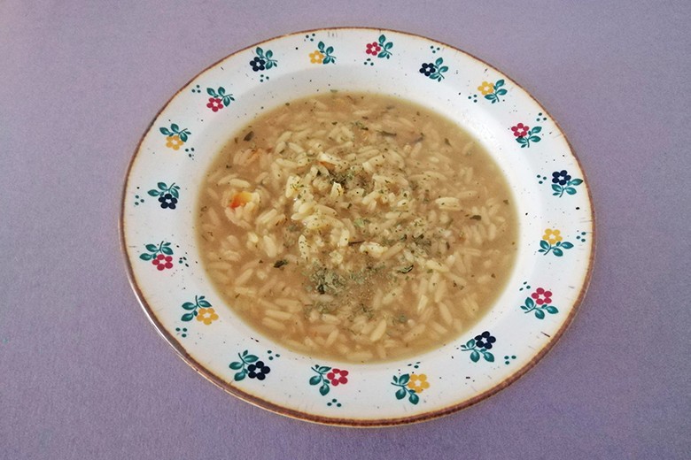 Einfache Reissuppe