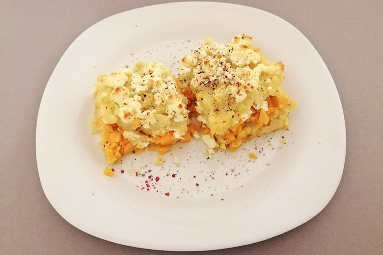 Erdäpfel-Kürbis-Auflauf