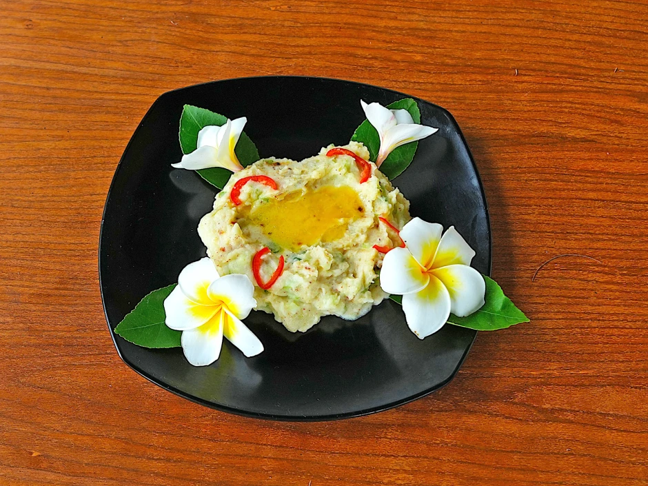 Tropisches Kartoffelp&uuml;ree mit Kailan