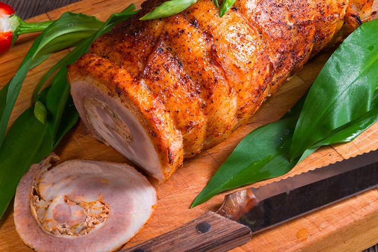 Gerollter Bärlauchbraten