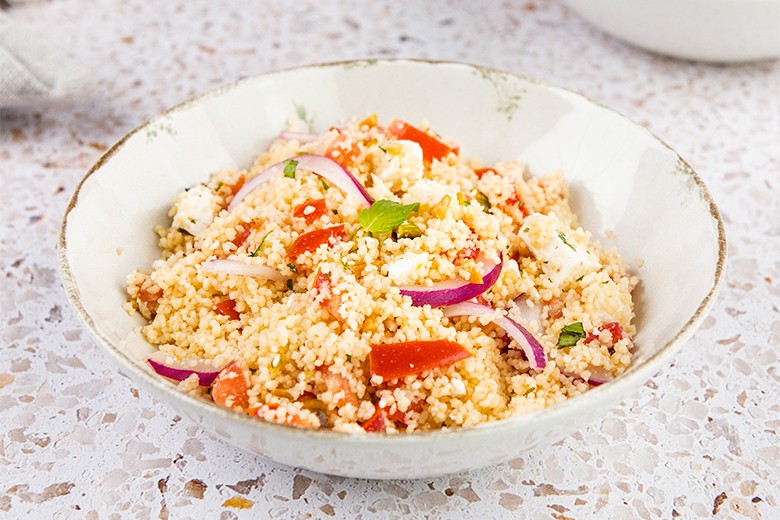 Couscous-Salat mit Schafskäse