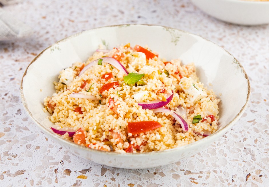 Couscous-Salat mit Schafskäse