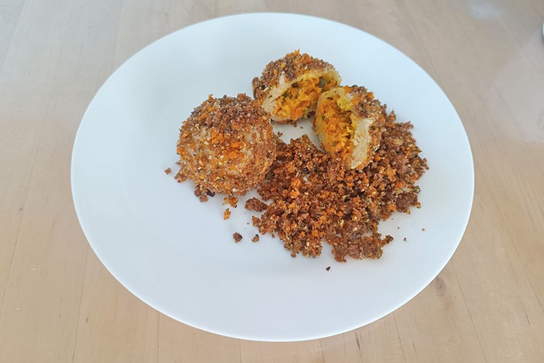 Kürbisknödel mit Dinkel-Topfenteig