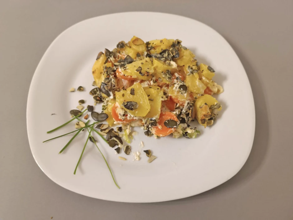 Pikanter Kartoffelauflauf