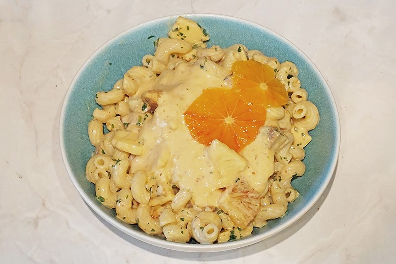 Nudel-Blutorangen-Salat mit Senfdressing