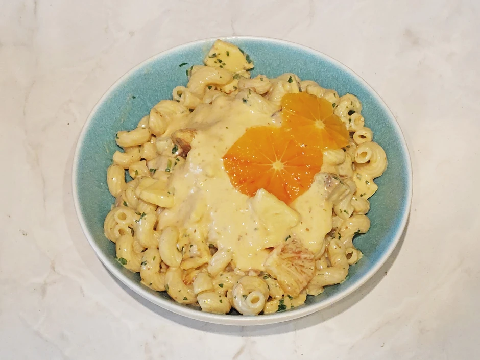 Nudel-Blutorangen-Salat mit Senfdressing