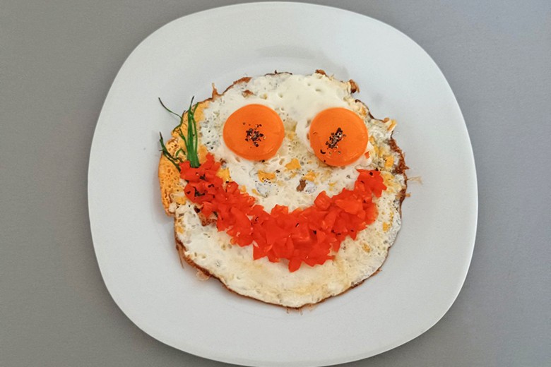 Spiegelei-Smiley