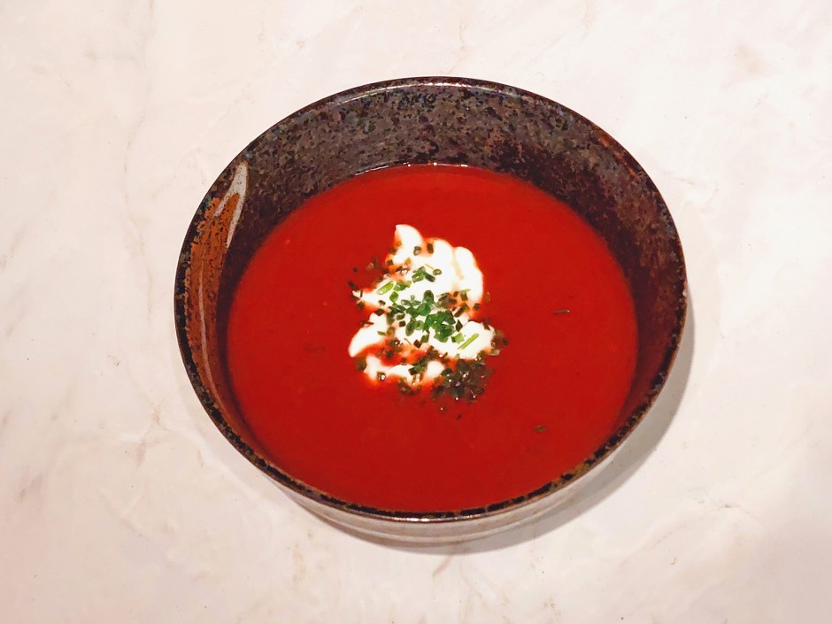 Rote-Rüben-Suppe mit Orange