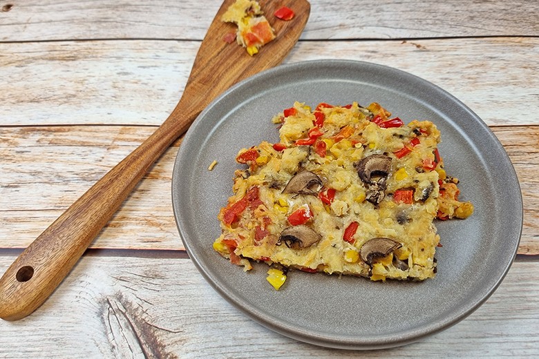 Schüttelpizza mit Champignons