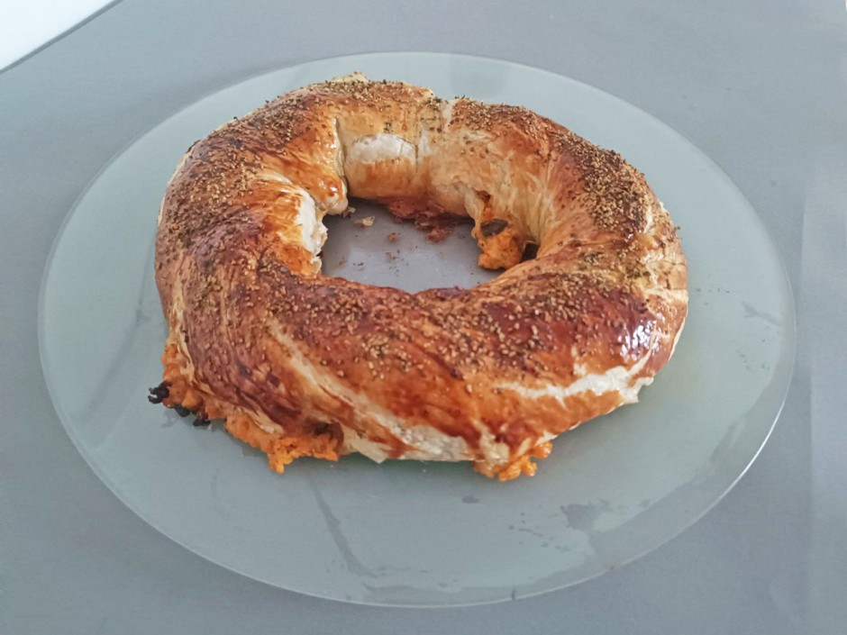 Blätterteig-Kürbiskranz