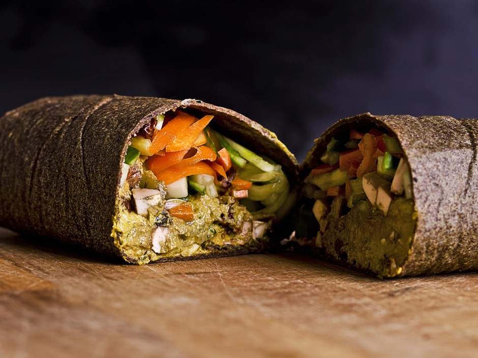 Rohkost Noriblätter-Wraps