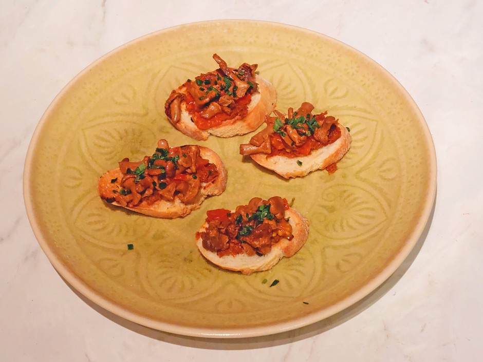 Eierschwammerl-Bruschetta
