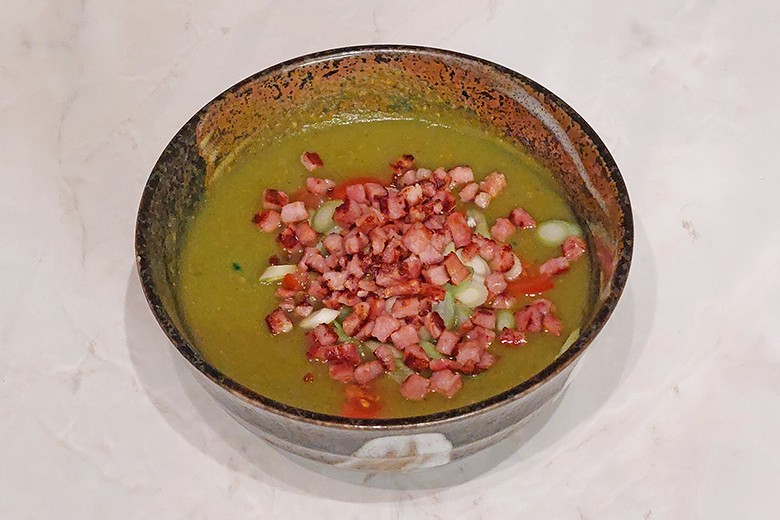 Kartoffel-Lauchsuppe mit Speck