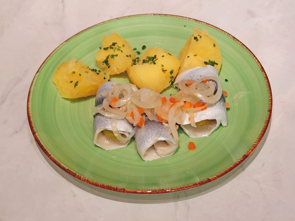 Rollmops mit Salzkartoffeln