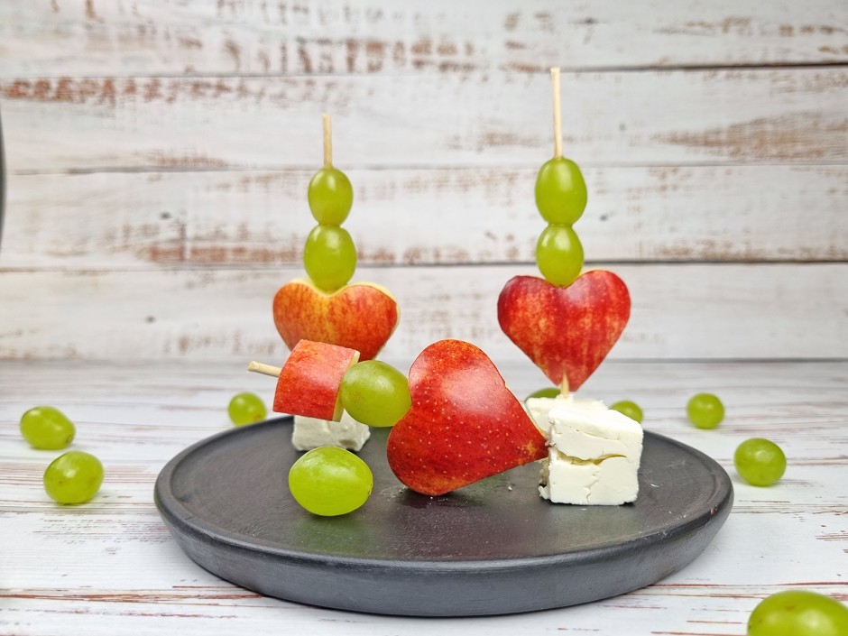 Valentinstags Obst-Spieße