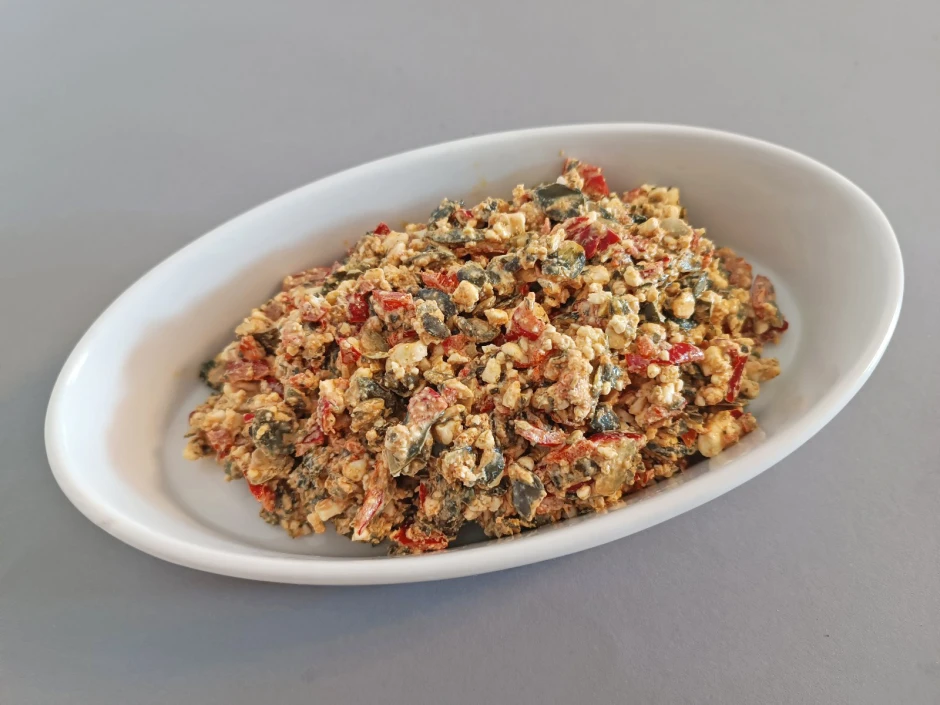 Cottage Cheese mit Paprika und K&uuml;rbiskernen